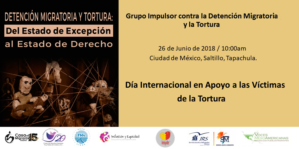 Conferencia de Prensa del Grupo Impulsor contra la Detención Migratoria y la Tortura @ CDHDF
