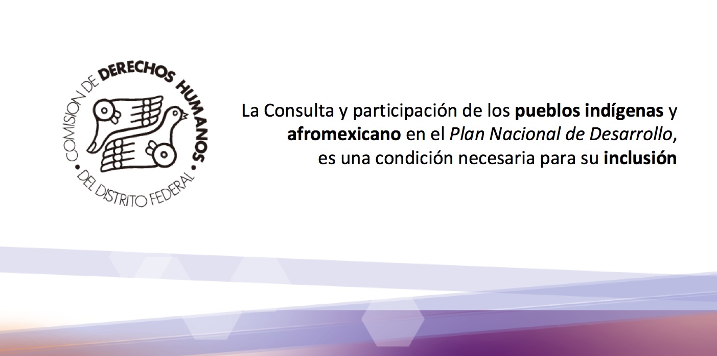 La Consulta y participación de los pueblos indígenas y afromexicano en el  Plan Nacional de Desarrollo, es una condición necesaria para su inclusión –  Comisión de Derechos Humanos de la Ciudad de