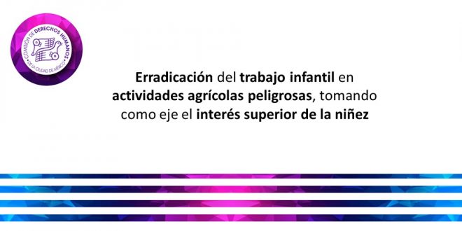 Boletín 21/2022 Erradicación del trabajo infantil en actividades agrícolas peligrosas, tomando como eje el interés superior de la niñez