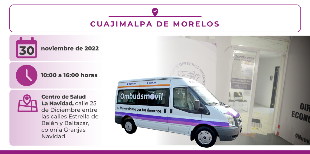 Ombudsmóvil en Cuajimalpa de Morelos, 30 de noviembre